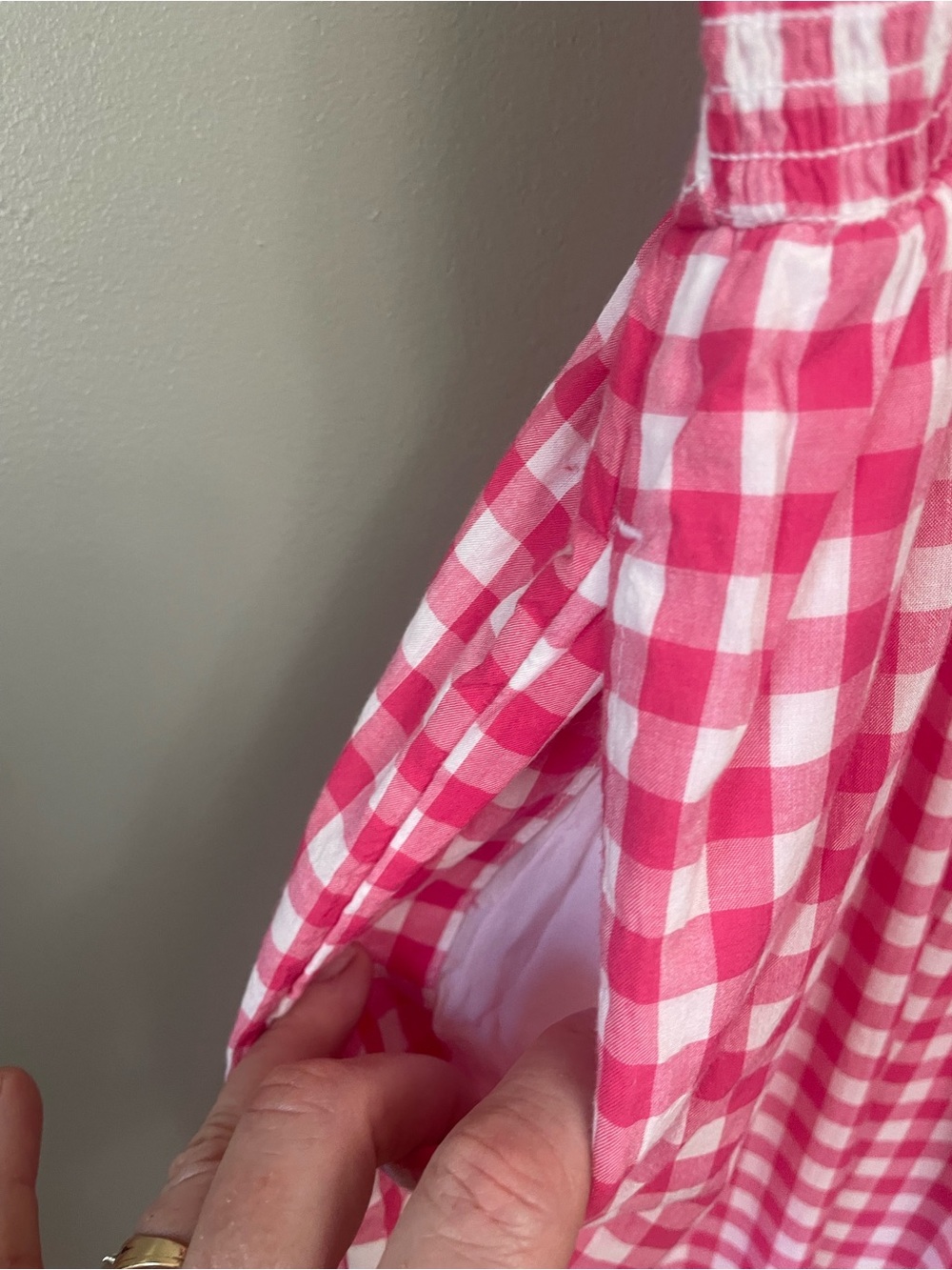 Draper James Pink Gingham Smocked Midi Sundress Medium Cottagecore - Picture 3 of 10
